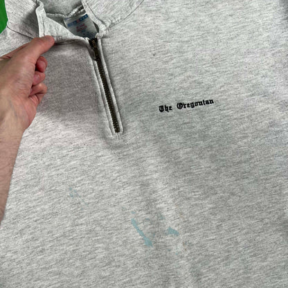 00s The Oregonian 1/4 Zip Sweatshirt- L