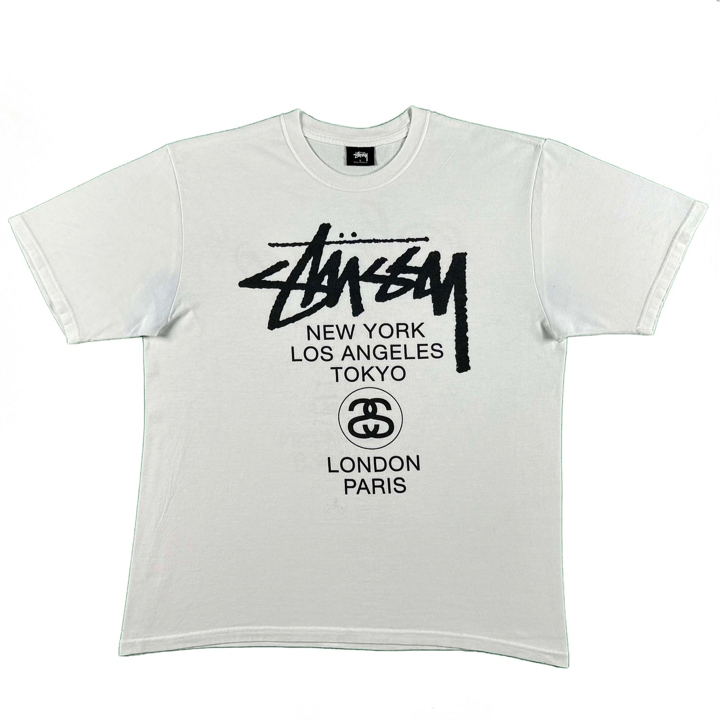 Stüssy 'New York, Los Angeles, Tokyo...' Tee- L