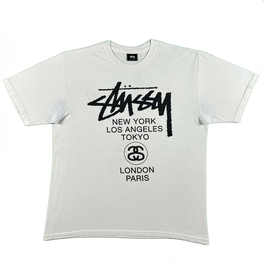Stüssy 'New York, Los Angeles, Tokyo...' Tee- L