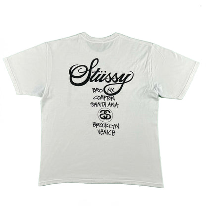 Stüssy 'New York, Los Angeles, Tokyo...' Tee- L