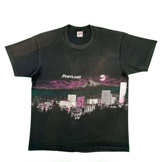 90s Sun Faded Portland Night Scene Tee- XL