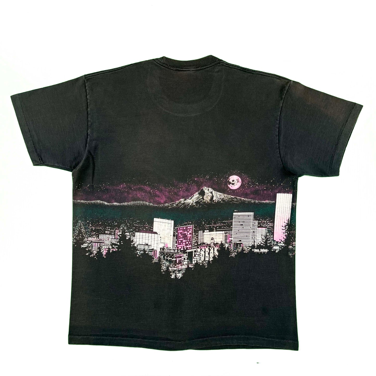 90s Sun Faded Portland Night Scene Tee- XL