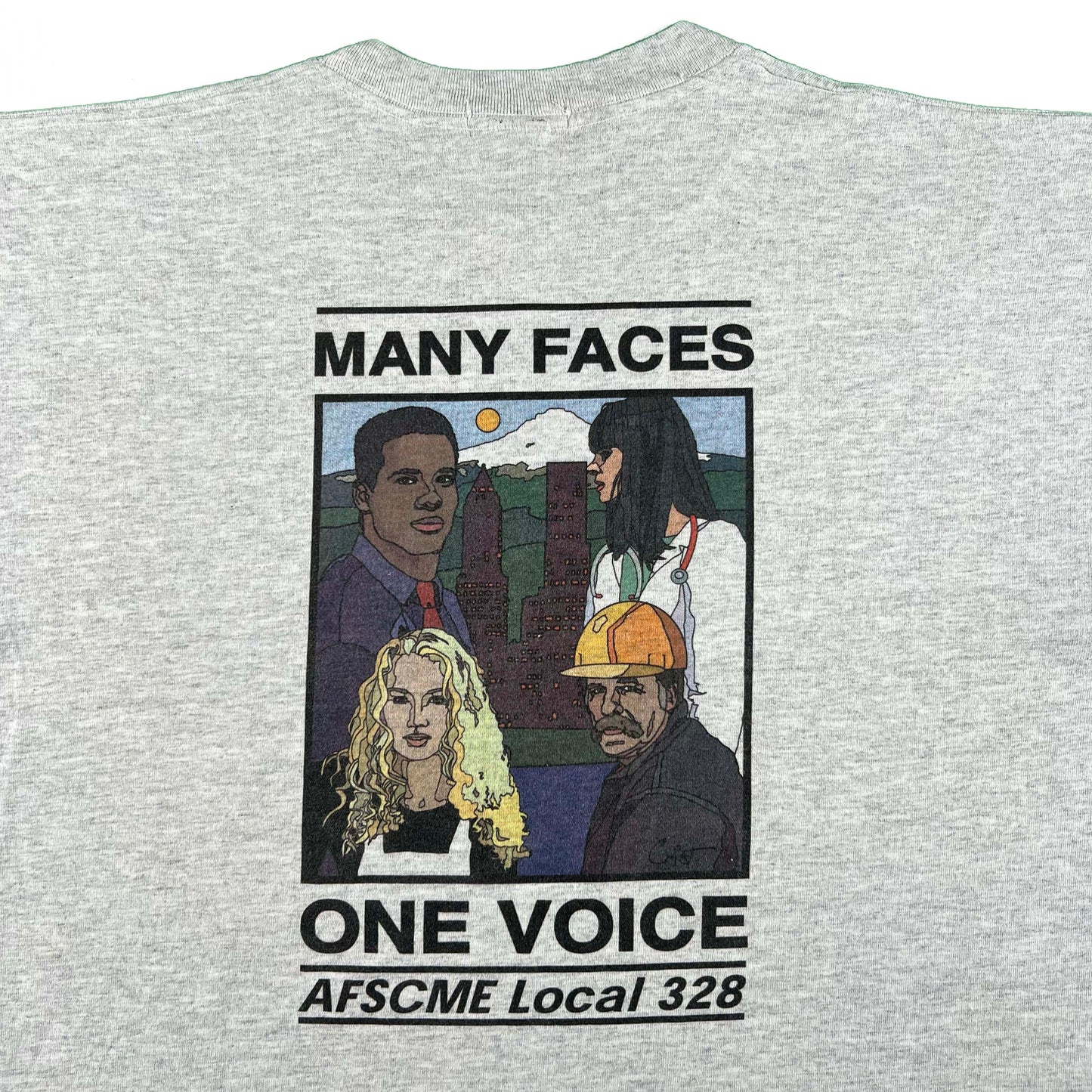 90s 'Many Faces One Voice' Union Tee- XL