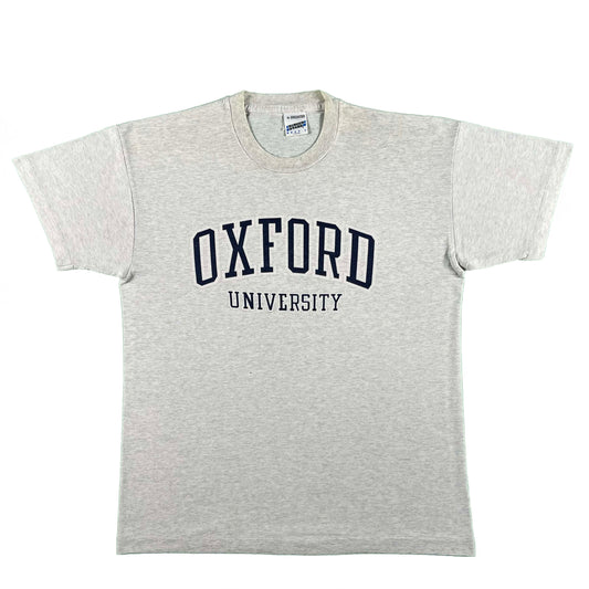 80s Heather Grey Oxford University Tee- XL