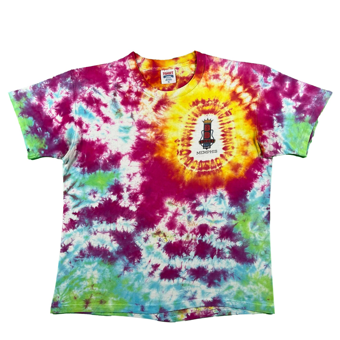 90s BB King's Blues Club Tie Dye Tee- XL