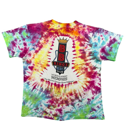 90s BB King's Blues Club Tie Dye Tee- XL
