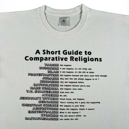 00s 'A Short Guide to Comparative Religions' Tee- XL