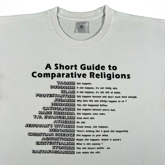 00s 'A Short Guide to Comparative Religions' Tee- XL