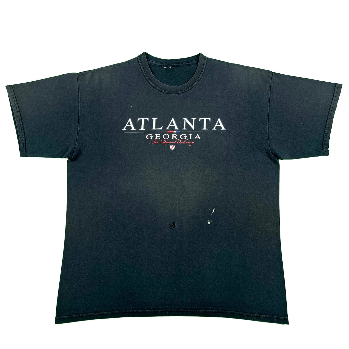 00s Sun Faded Black Atlanta Tee- XL