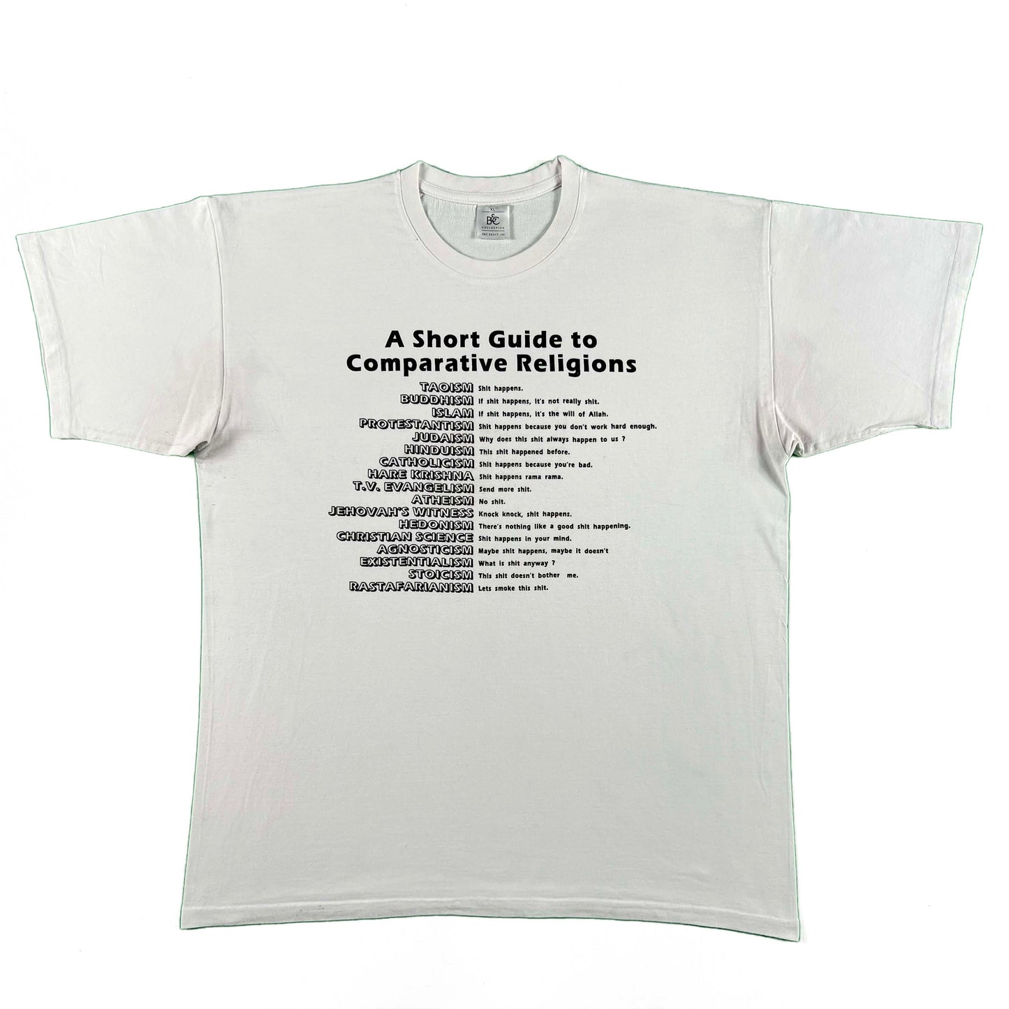 00s 'A Short Guide to Comparative Religions' Tee- XL