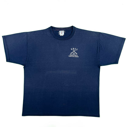 90s Sun Faded Christian Church Baseball Tee- XXL