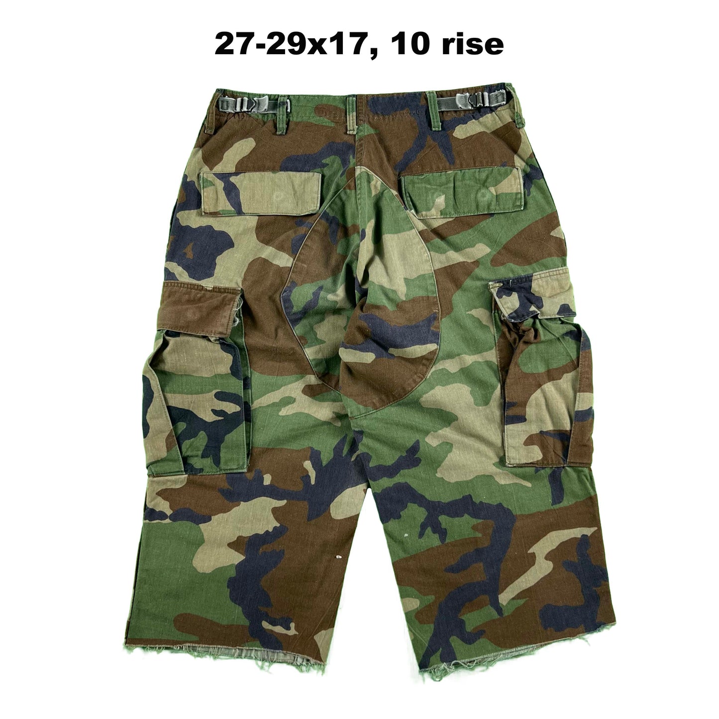 Vintage Chopped & Baggy Army Camo Cargo Shorts- SELECT PAIR