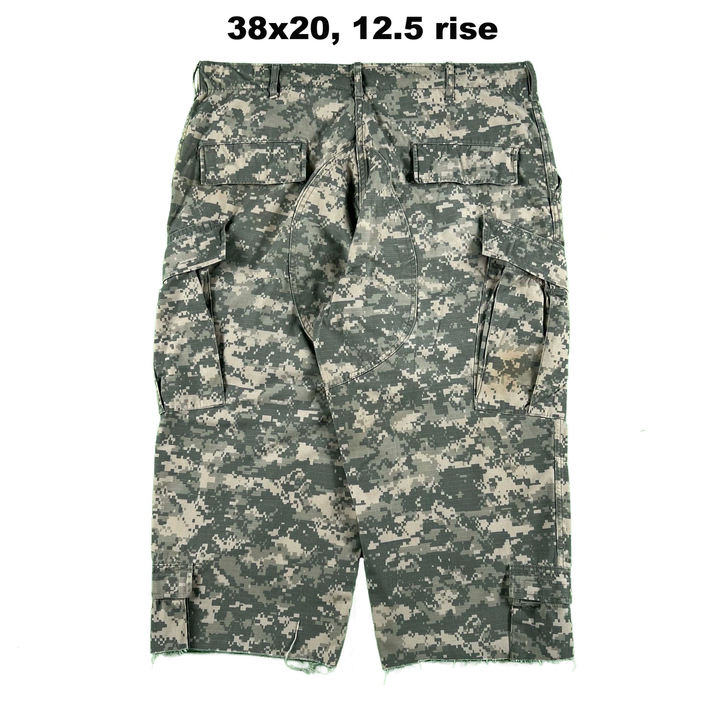Vintage Chopped & Baggy Army Camo Cargo Shorts- SELECT PAIR