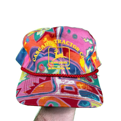 80s Aloha Print John Deere Trucker Hat