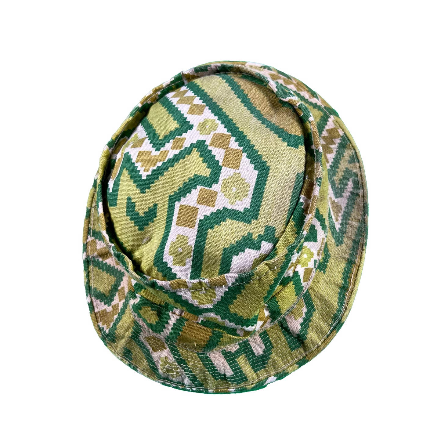 60s/70s Green Psychedelic Bucket Hat