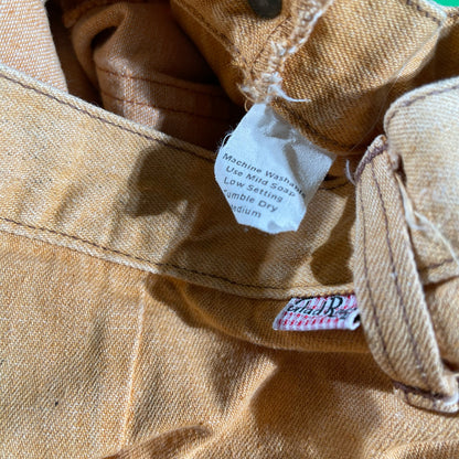 70s Sun Faded Orange Wide Leg Bell Bottoms- 27x34