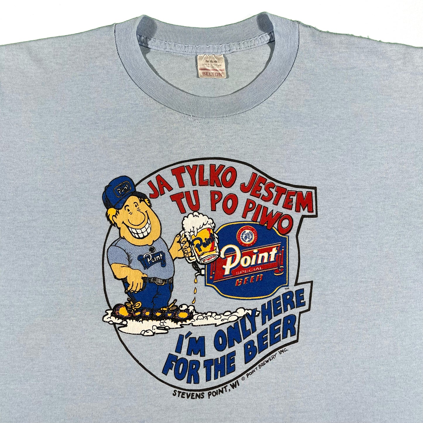 80s Point 'I'm Only Here For The Beer' Tee- XL
