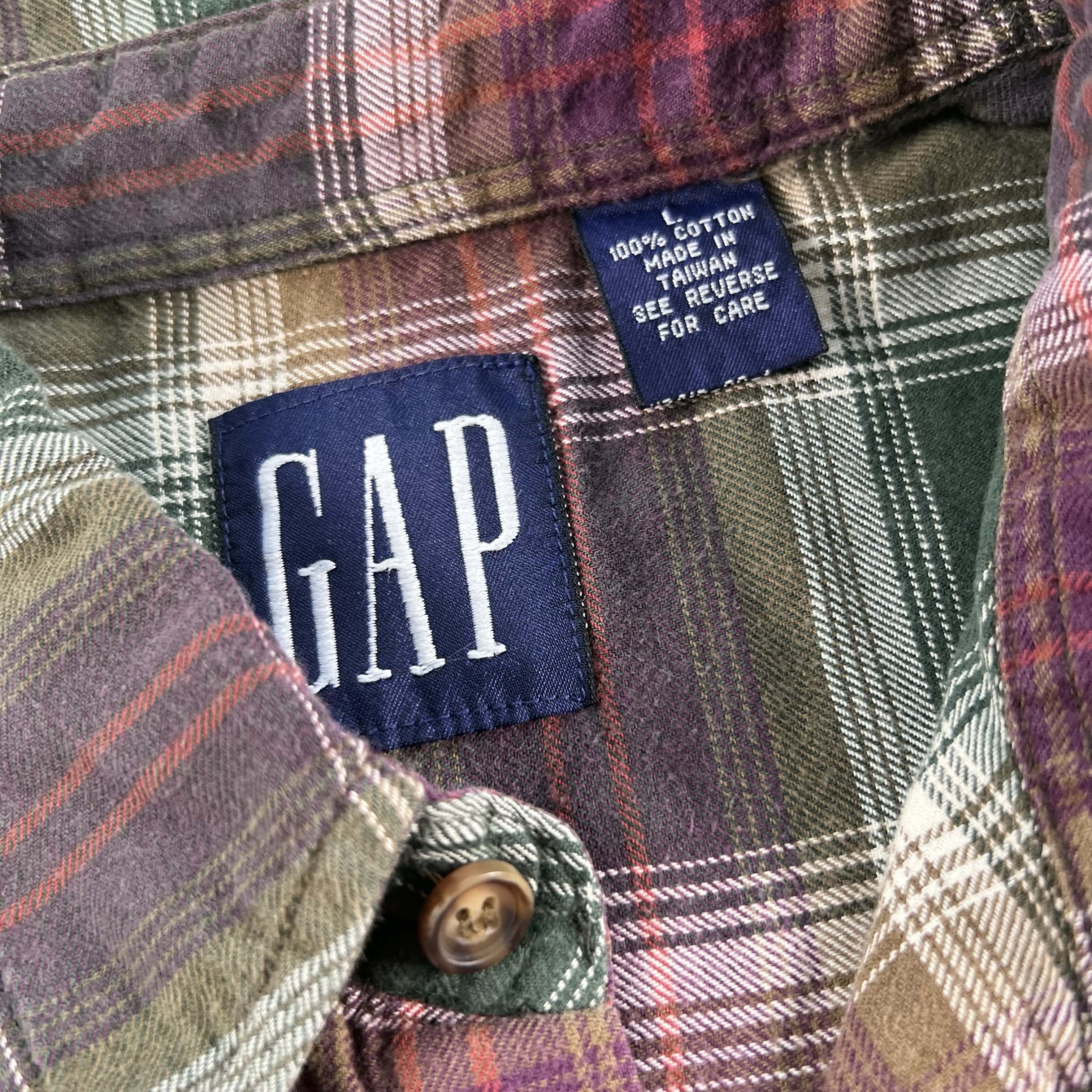Vintage Gap Cropped Plaid Shirt & Waffle Knit Thermals- SELECT