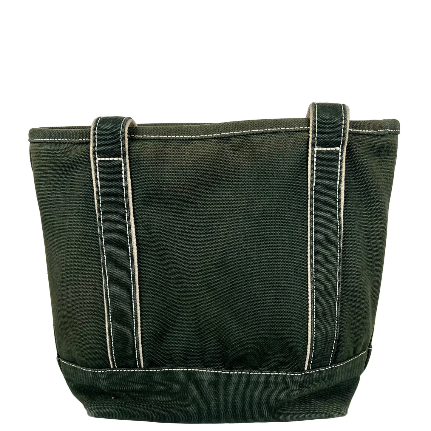 Sun Faded Forest Green Lands' End 'OES' Canvas Tote Bag