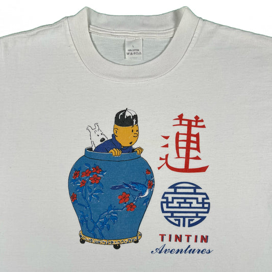 90s Tintin Adventures Tee- L