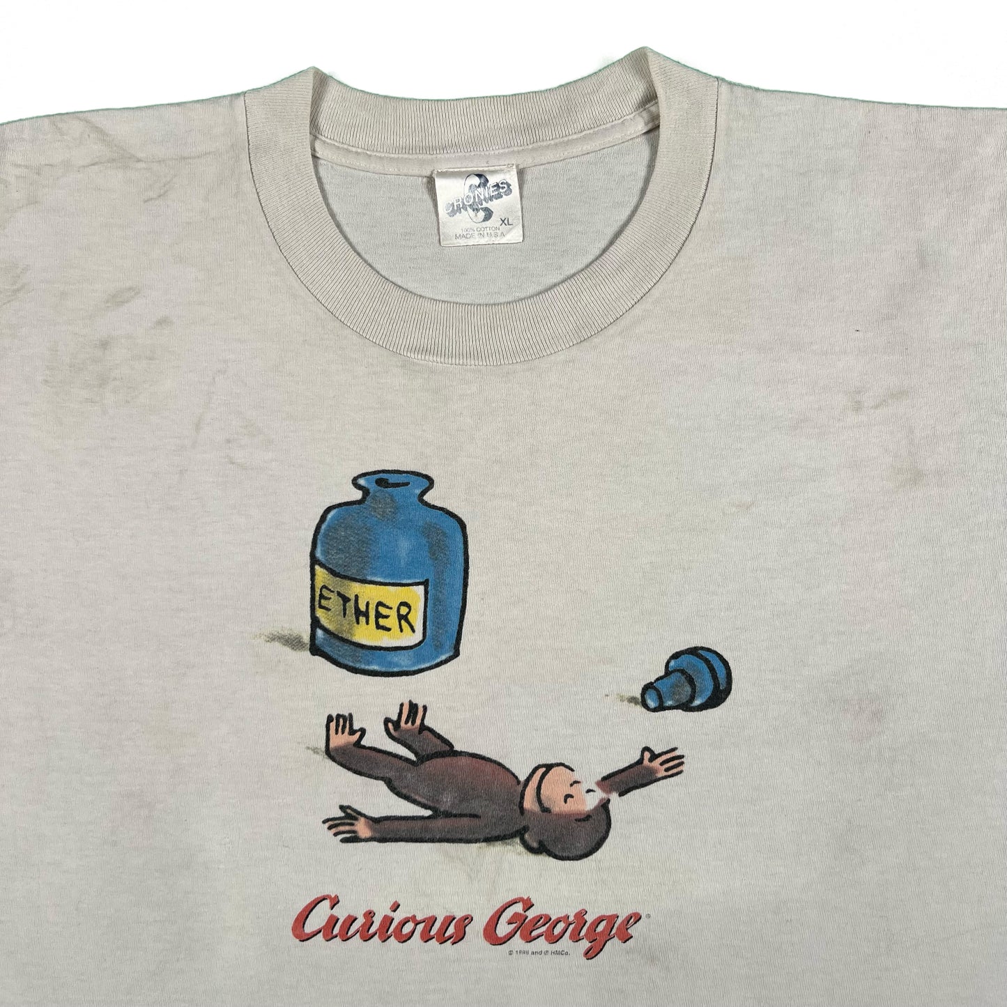 90s Curious George Ether Tee- XL