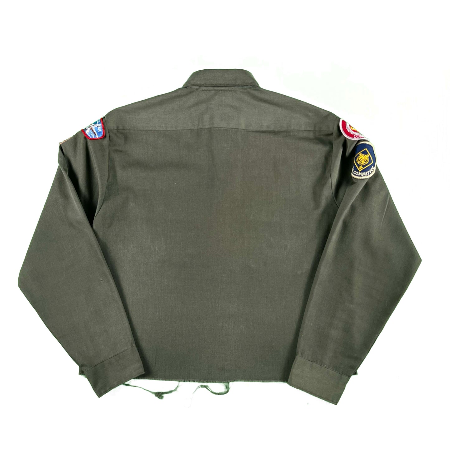 90s Cropped Long Sleeve Boy Scouts Shirt- M