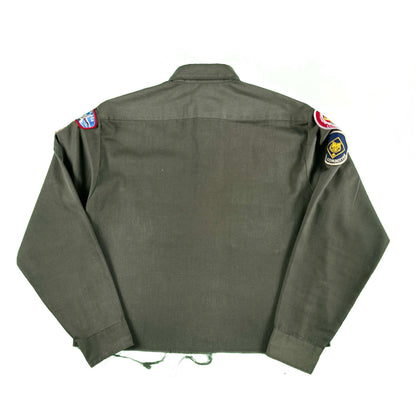 90s Cropped Long Sleeve Boy Scouts Shirt- M