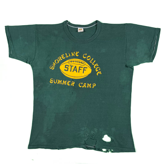 70s Thrashed Russell Football Tee- L