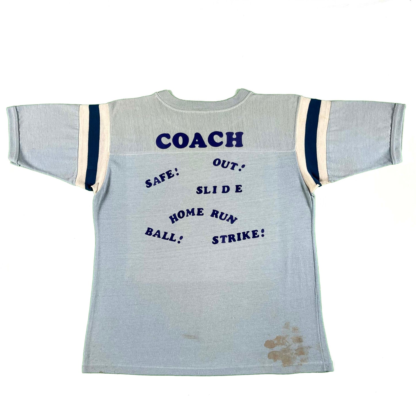 70s Felt Print Baseball Tee- L