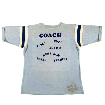 70s Felt Print Baseball Tee- L