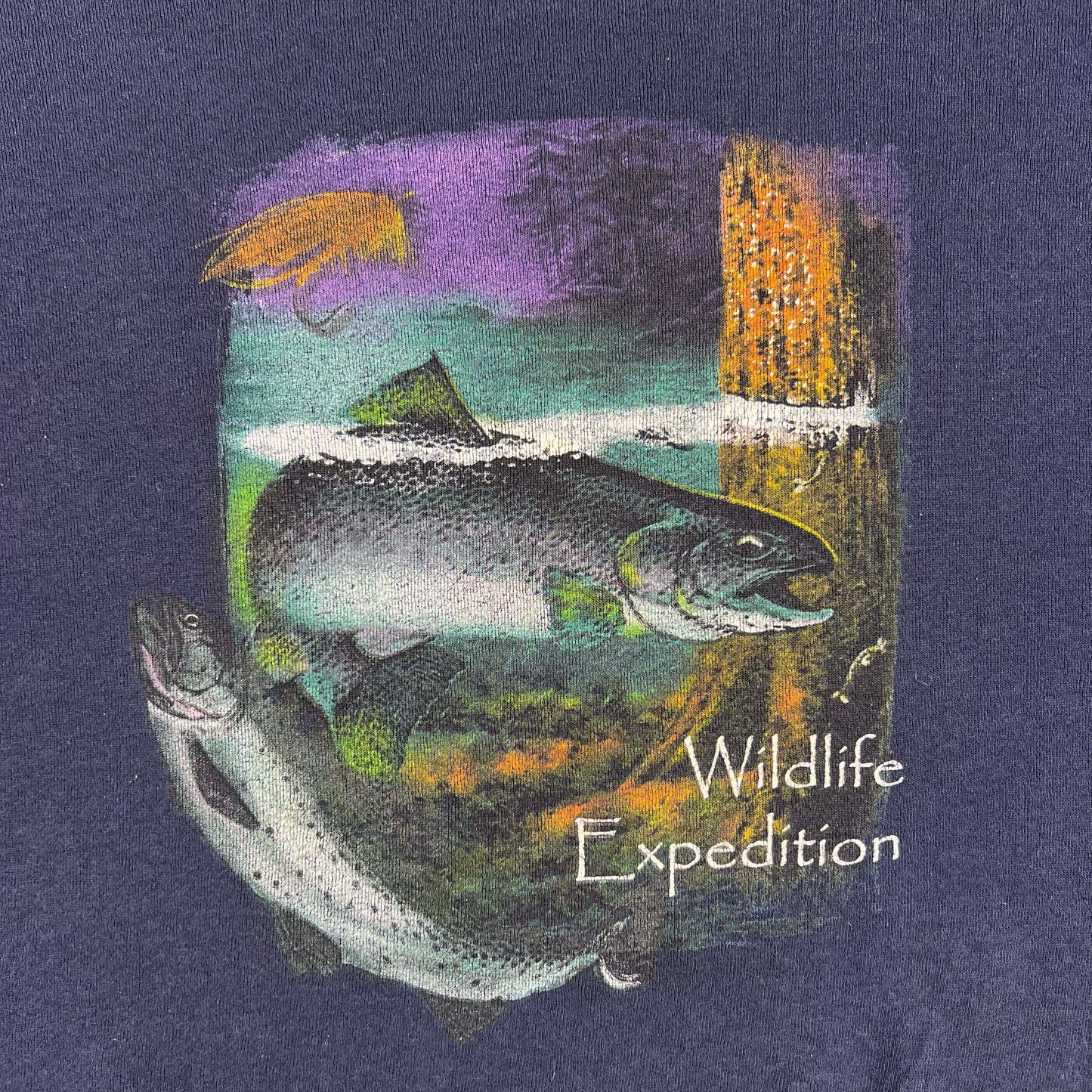 90s Wildlife Expedition Fly Fishing Sweatshirt- XL