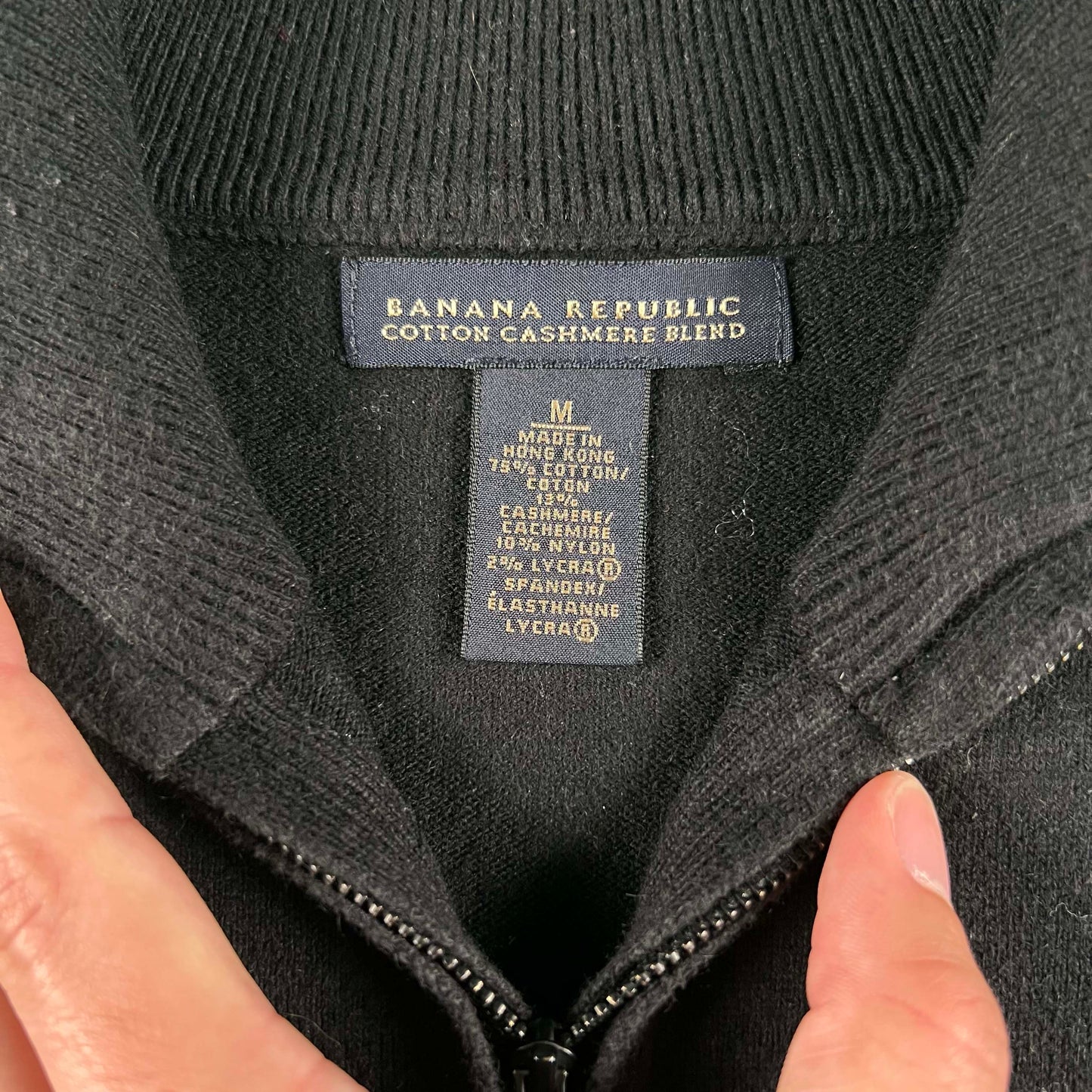 2005 Banana Republic Cotton Cashmere 1/4 Zip- M