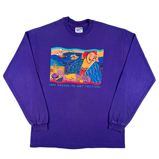90s Sausalito Art Fest Long Sleeve Tee- L