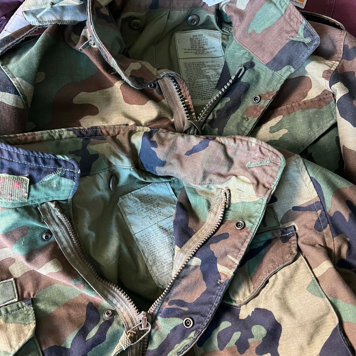 80s Woodland Camo M65 Army Field Jackets- SELECT JACKET