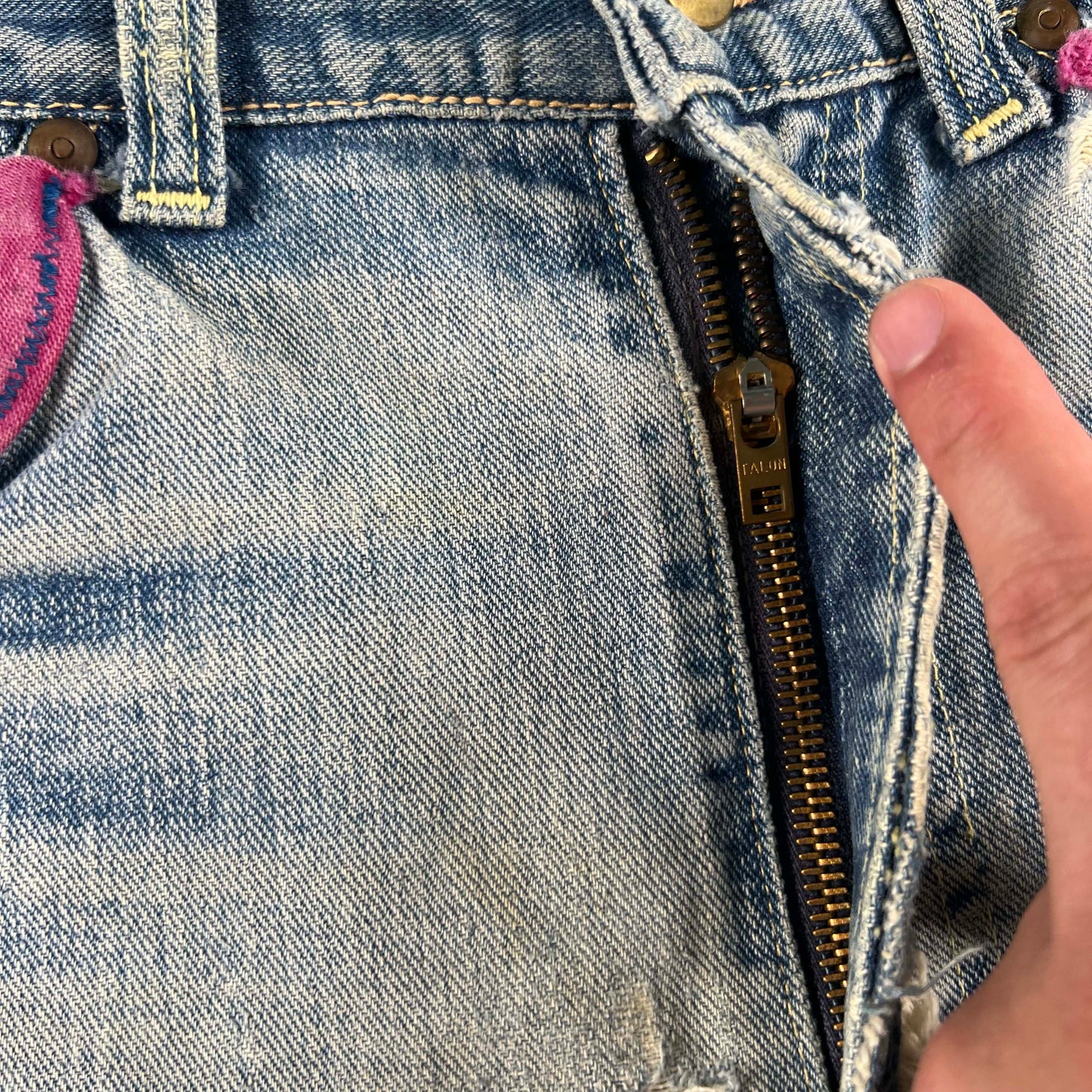 60s Lee Repaired Heart Denim Shorts- 30x3