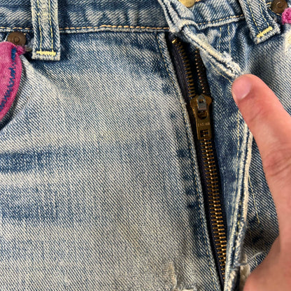 60s Lee Repaired Heart Denim Shorts- 30x3