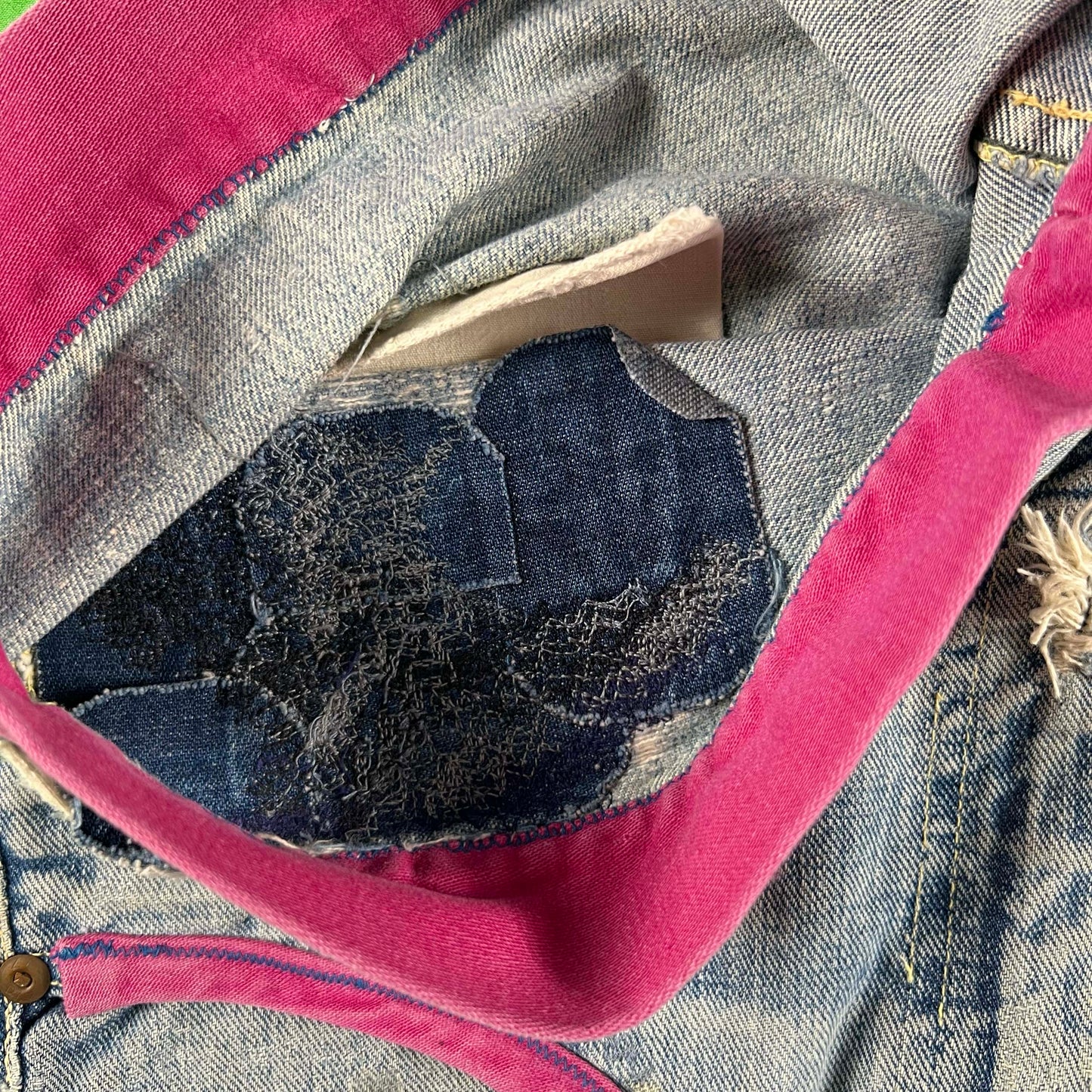 60s Lee Repaired Heart Denim Shorts- 30x3