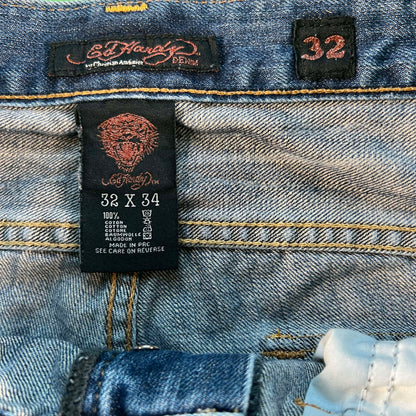 Ed Hardy Cut Off Denim Shorts- 30x11