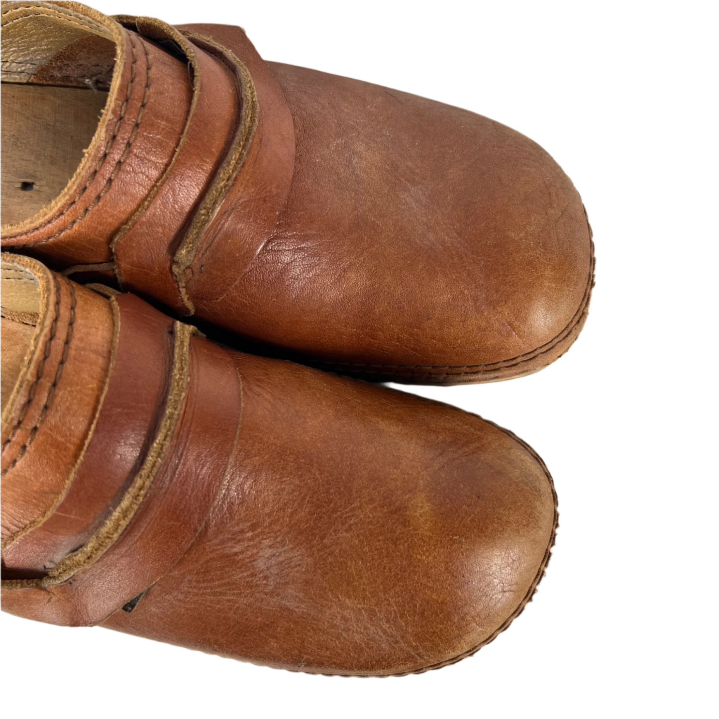 70s Wood and Leather Clogs- M's 9, W's 10.5
