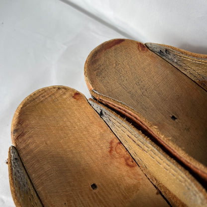 70s Wood and Leather Clogs- M's 9, W's 10.5