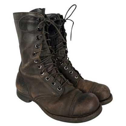 50s/60s Patina Black Combat Jumper Boots- M's 9, W's 10.5