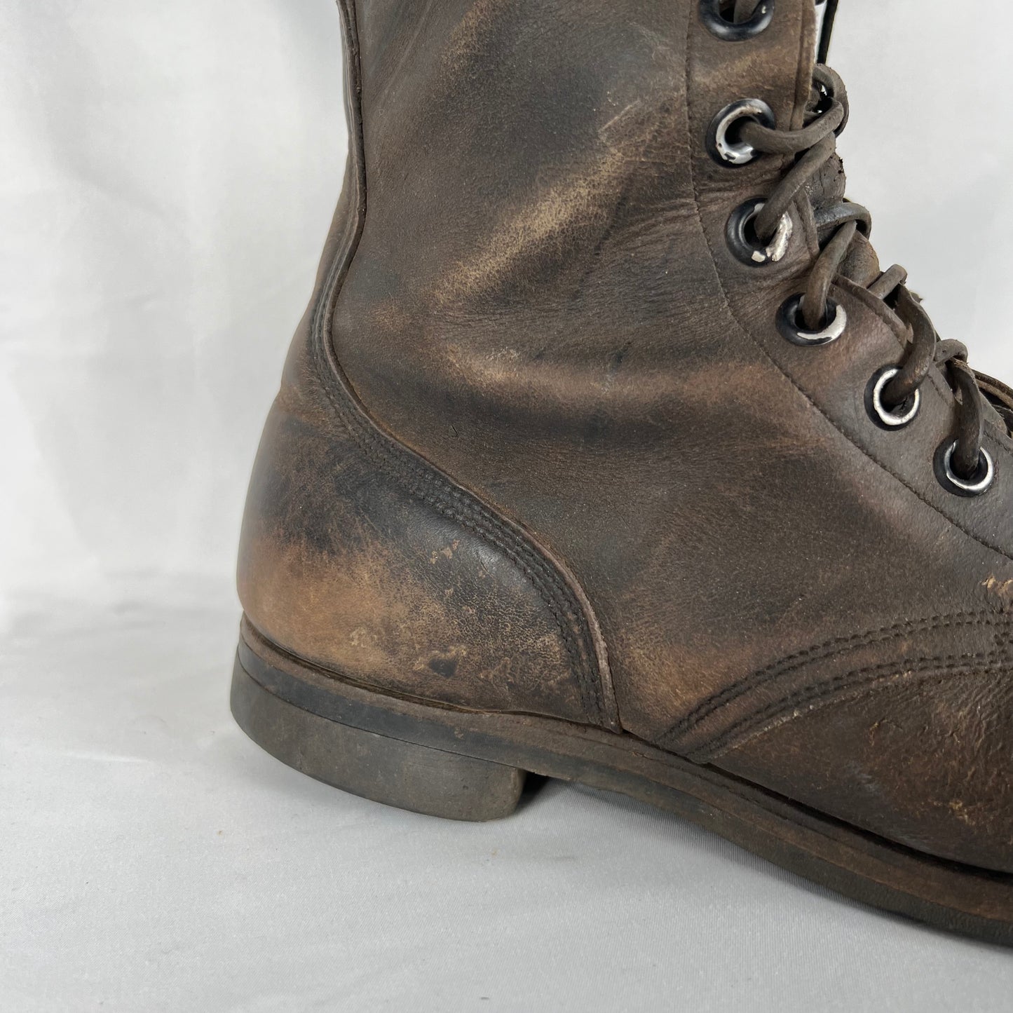 50s/60s Patina Black Combat Jumper Boots- M's 9, W's 10.5