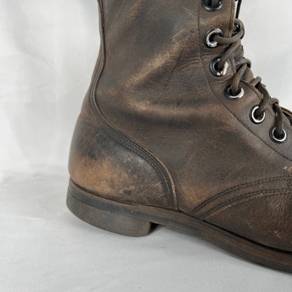 50s/60s Patina Black Combat Jumper Boots- M's 9, W's 10.5