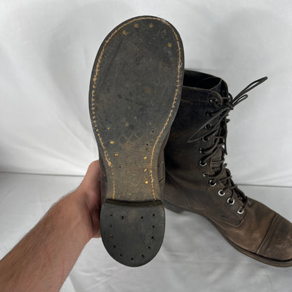50s/60s Patina Black Combat Jumper Boots- M's 9, W's 10.5