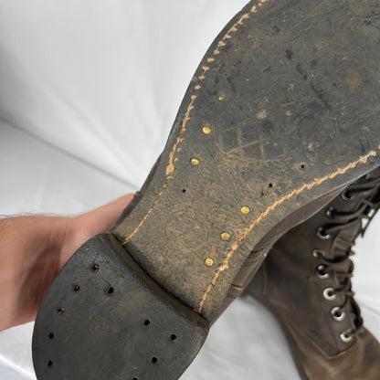 50s/60s Patina Black Combat Jumper Boots- M's 9, W's 10.5
