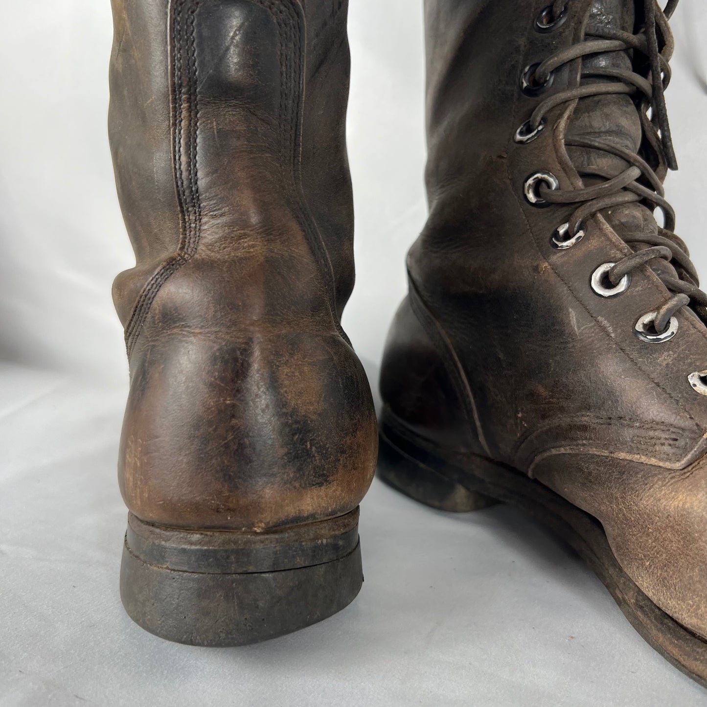 50s/60s Patina Black Combat Jumper Boots- M's 9, W's 10.5