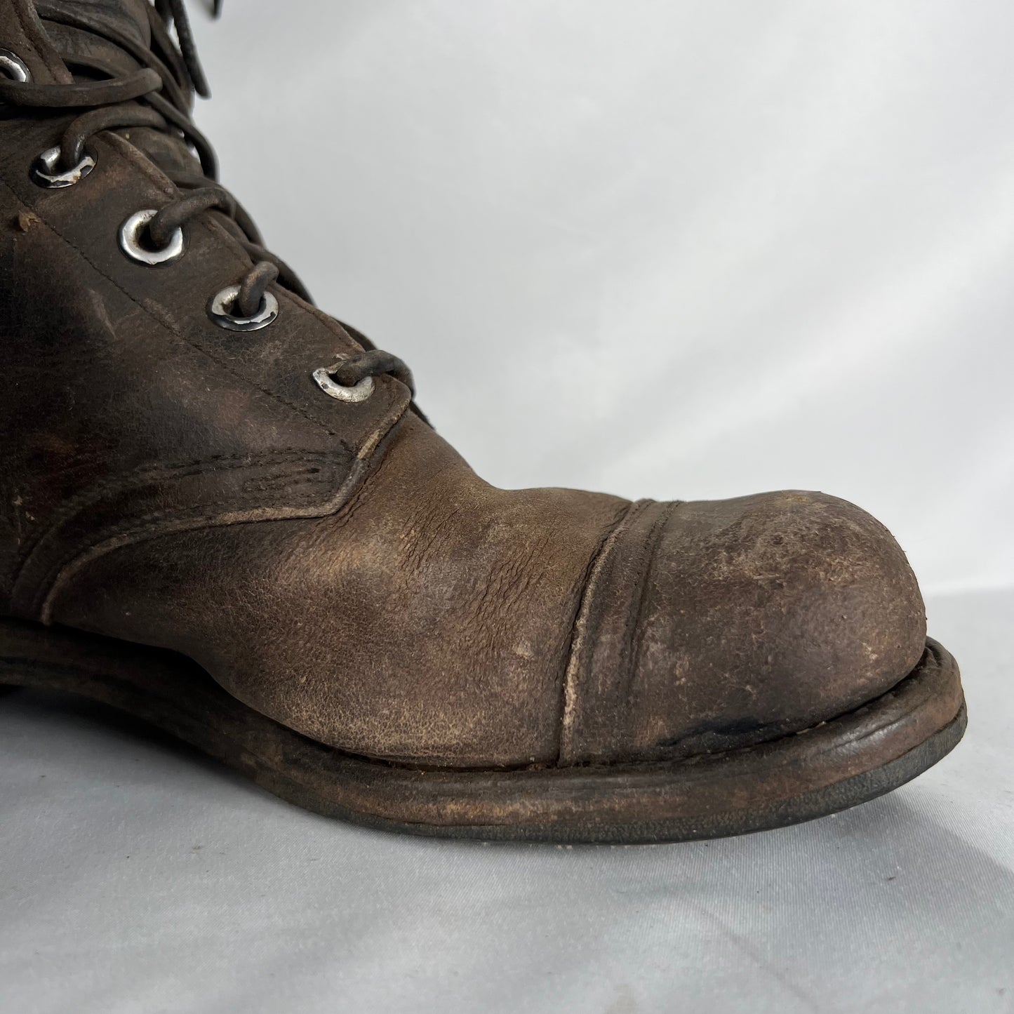 50s/60s Patina Black Combat Jumper Boots- M's 9, W's 10.5