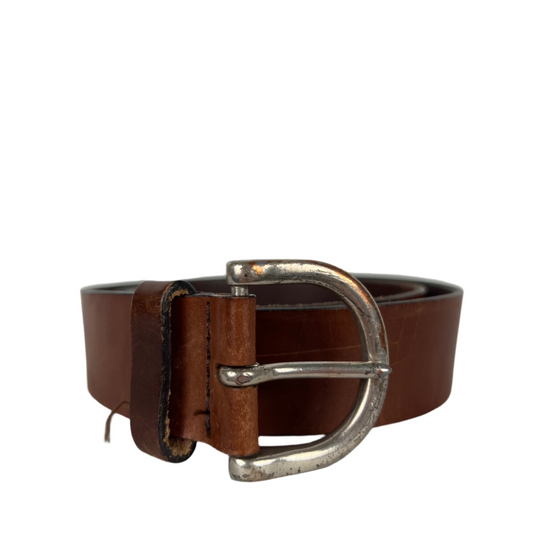00s Old Navy Brown Leather Belt- S(26"-30")