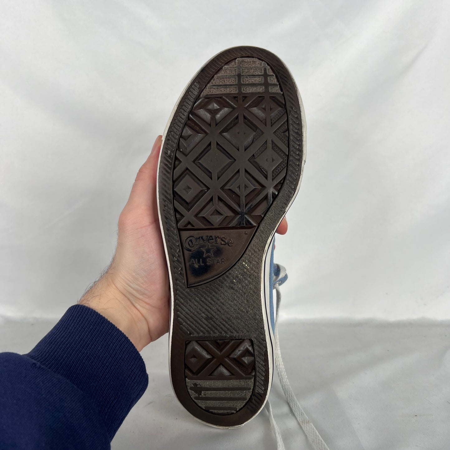 Sun Faded Pastel Blue High Top Converse- M's 8, W's 9.5