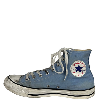 Sun Faded Pastel Blue High Top Converse- M's 8, W's 9.5